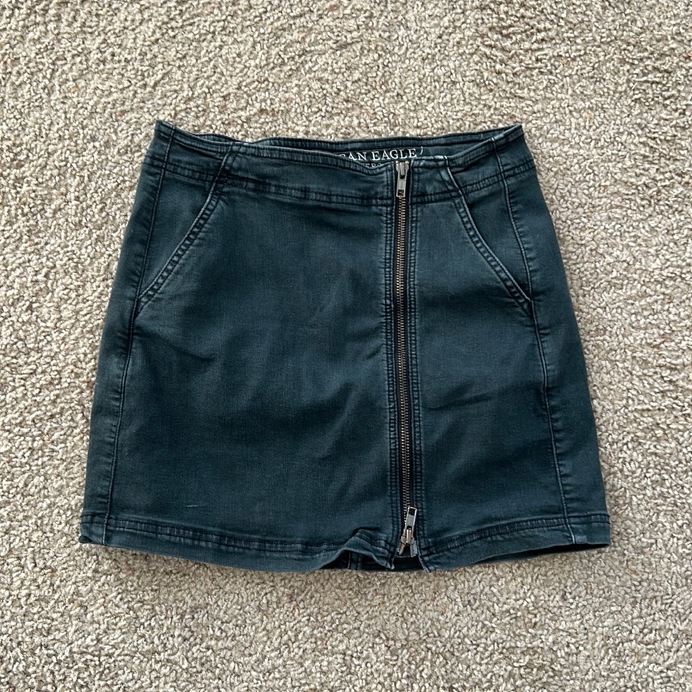 Black Denim Skirt